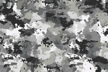 background seamless rough textured military hunting paintball camouflage pattern in light urban grey and snow white palette tileable abstract contemporary classic camo fashion textile generative ai - obrazy, fototapety, plakaty