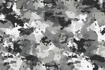 Foto op Plexiglas background seamless rough textured military hunting paintball camouflage pattern in light urban grey and snow white palette tileable abstract contemporary classic camo fashion textile generative ai © sandra