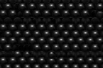 background seamless dark black metallic circles abstract dot grid background texture tileable charcoal grey geometric metal rivets banner design pattern with copyspace elegant modern  generative ai