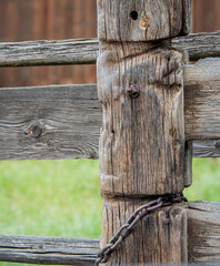 Well weathered corral gate 