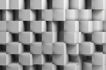 background seamless minimal white shiny satin or plastic isometric cubes wall transparent background texture overlay abstract elegant geometric grayscale displacement bump or height m generative ai