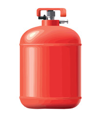 Flammable gas canister, handle with safety
