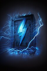 data security shield - protecting shield - cybersecurity - dark backround - glowing lines - hologram