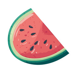 Juicy watermelon slice, a sweet summer snack