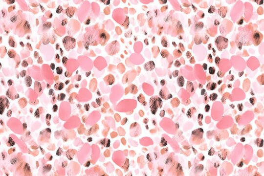 wallpaper for seamless playful hand painted watercolor light pastel pink leopard print fabric pattern abstract cute spotted animal fur background texture girl s birthday baby shower or n generative ai