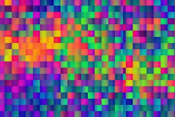 wallpaper for seamless psychedelic rainbow heatmap gradient gingham checker square mosaic pattern background texture trippy hippy abstract dopamine fashion motif bright colorful neon ret generative ai