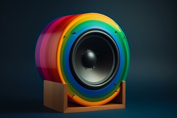 Loudspeaker depicting support and advocacy for the LGBTQ community. Generative AI