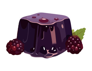 Sweet berry dessert with raspberry fruits