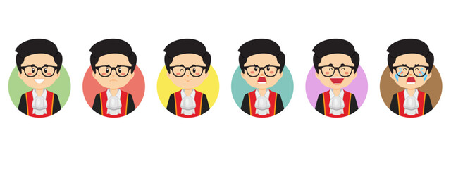 Judge Avatar with Various Expression