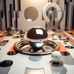3d sphere modern art
