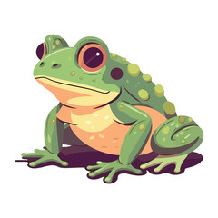 A cute toad sitting in a tropical forest