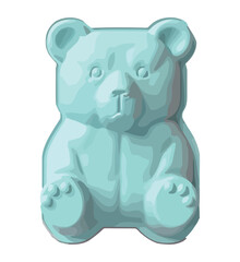 sweet candy gum with bear front shape