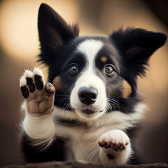 border collie puppy portrait