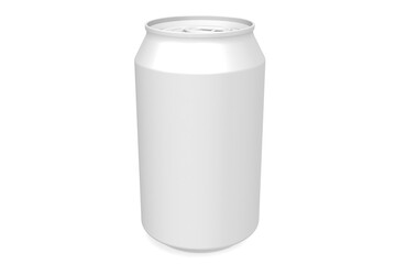 White soda can isolated