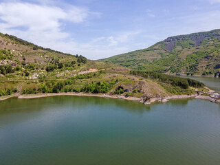 Fototapeta na wymiar Aerial view of Studen Kladenets Reservoir, Bulgaria