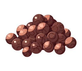 sweet chocolate flavors balls candies