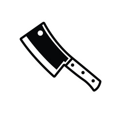Vector butchery knife logo design template vector design