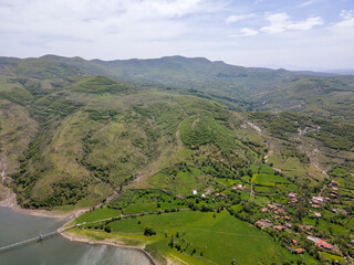 Aerial view of Studen Kladenets Reservoir, Bulgaria