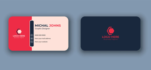 Modern Creative and Clean Business Card Design Vector Template