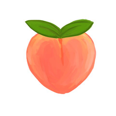a pinkish-orange peach fruit