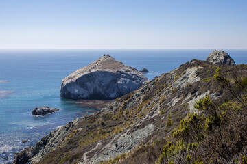 rocky coast of the sea