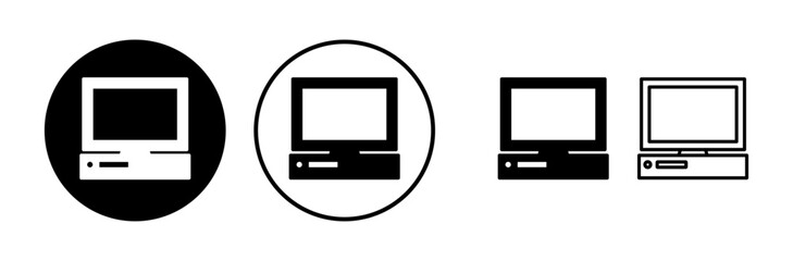 Computer icon vector. computer monitor icon.