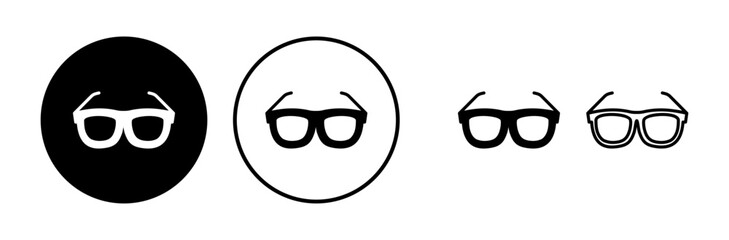 Glasses icon vector. eye glasses icon. sunglasses
