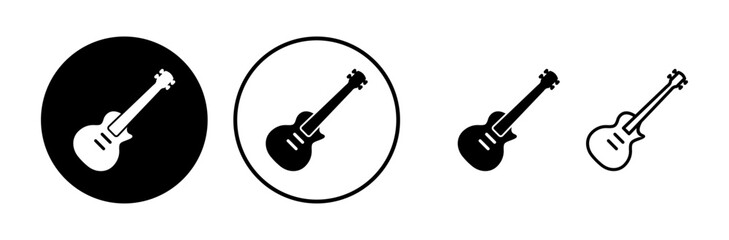 Guitar icon vector. musical instrument sign