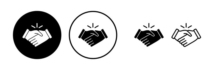 Hand shake icon vector. business handshake. contract agreement. partnership