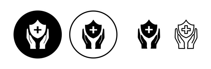 Health insurance icon vector. medical insurance icon