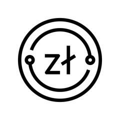 zloty line icon