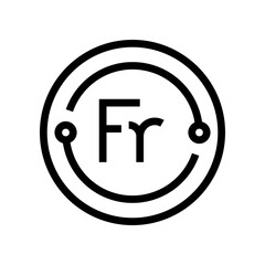 franc line icon