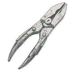 pliers handle tool metal icon