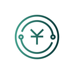 Obraz premium Yuan gradient icon