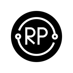 indonesian rupiah glyph icon