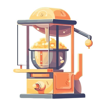 carnival pop corn machine icon