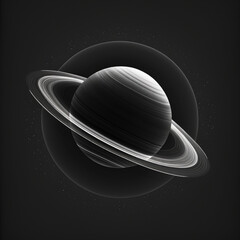 Planet Saturn Minimalism 