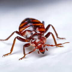 Close up of a bed bug