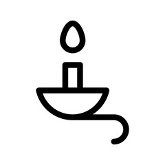 Candle Icon Vector Symbol Design Illustration