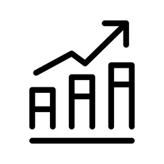 Growth Graph Icon Vector Symbol Design Illustration