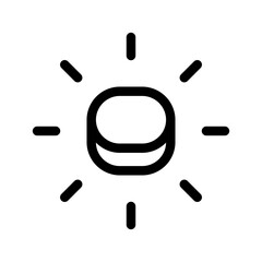 Sun Icon Vector Symbol Design Illustration