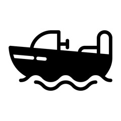 boat black glyph icon