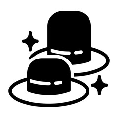 headware black glyph icon