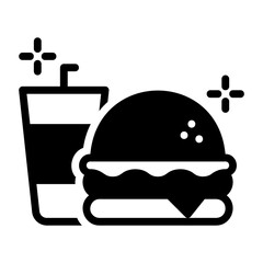 junk food black glyph icon