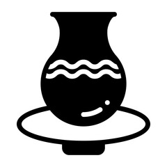 pottery black glyph icon