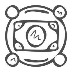 financial network handdrawn icon