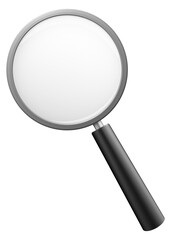 Magnifying glass icon. Realistic optic tool. Search symbol