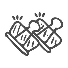 paper clip handdrawn icon