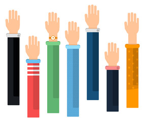 Obraz premium Different hands set. Various character cartoon limbs