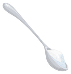 Cartoon sugar spoon icon. Baking powder ingredient